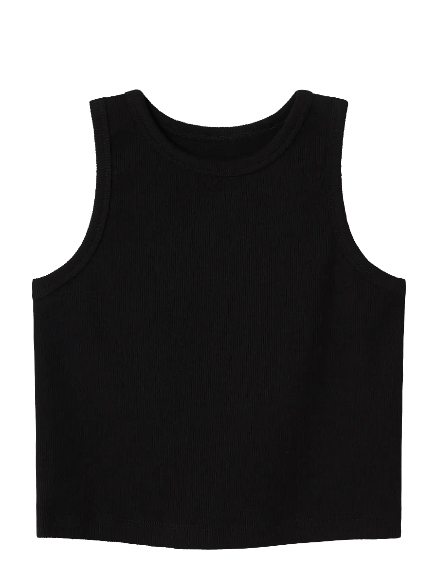 name it - NKFNAKAL SL SHORT TOP NOOS - tanktops - black - 0