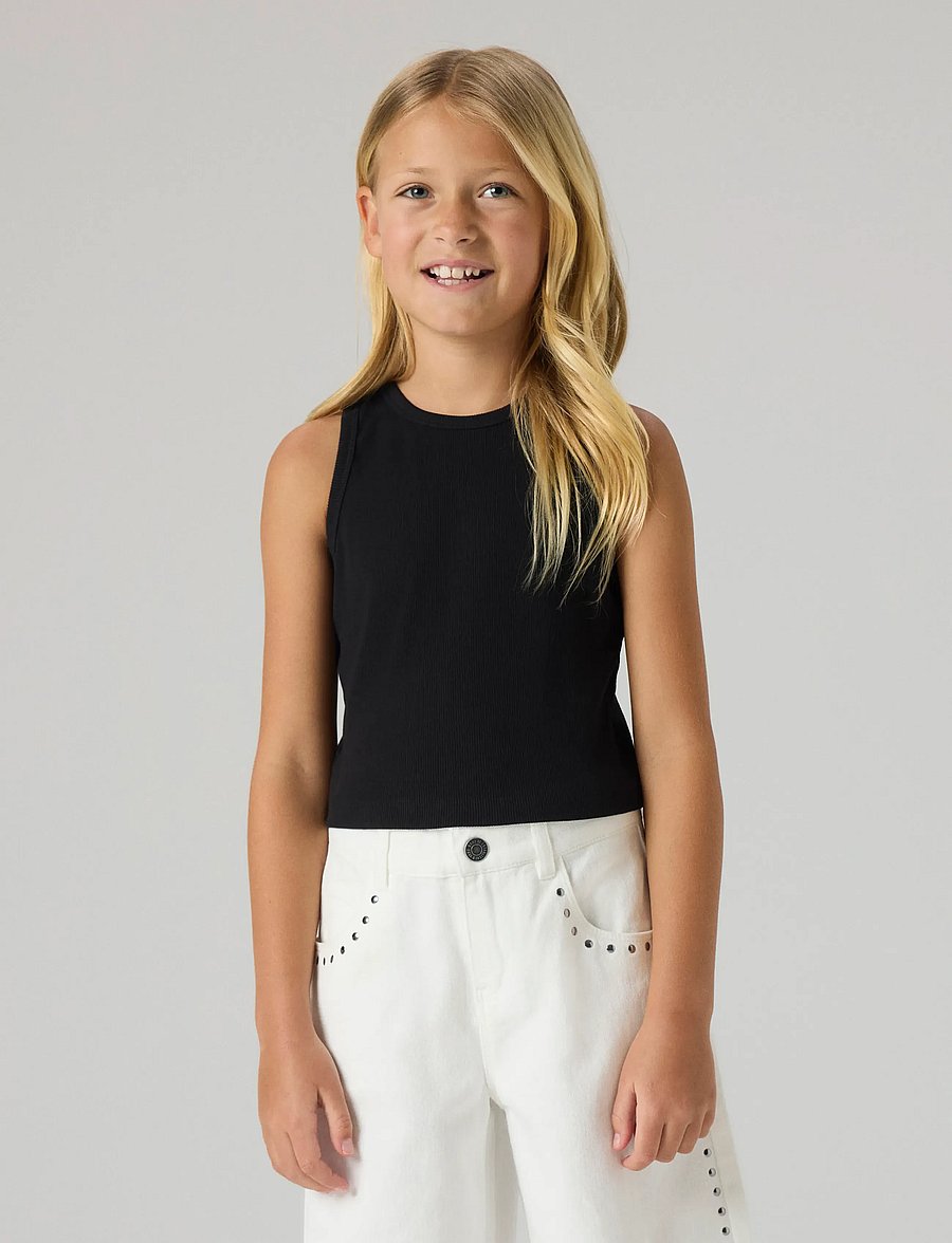 name it - NKFNAKAL SL SHORT TOP NOOS - tanktops - black - 4