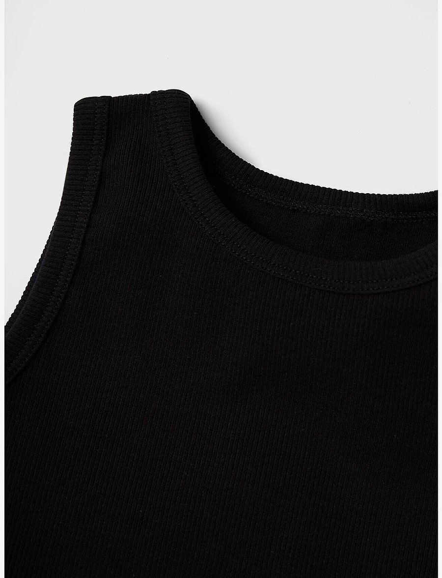 name it - NKFNAKAL SL SHORT TOP NOOS - tanktops - black - 2