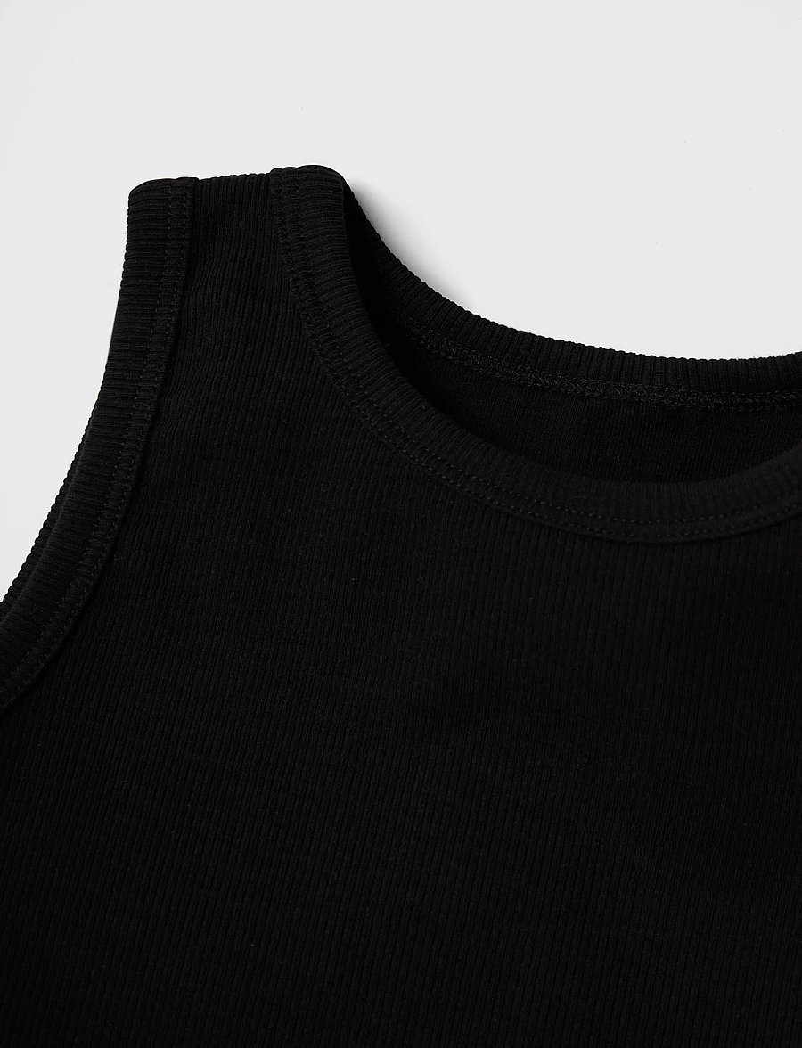 name it - NKFNAKAL SL SHORT TOP NOOS - tanktops - black - 5