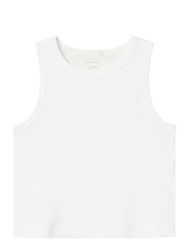 name it - NKFNAKAL SL SHORT TOP NOOS - topi bez piedurknēm - bright white - 1