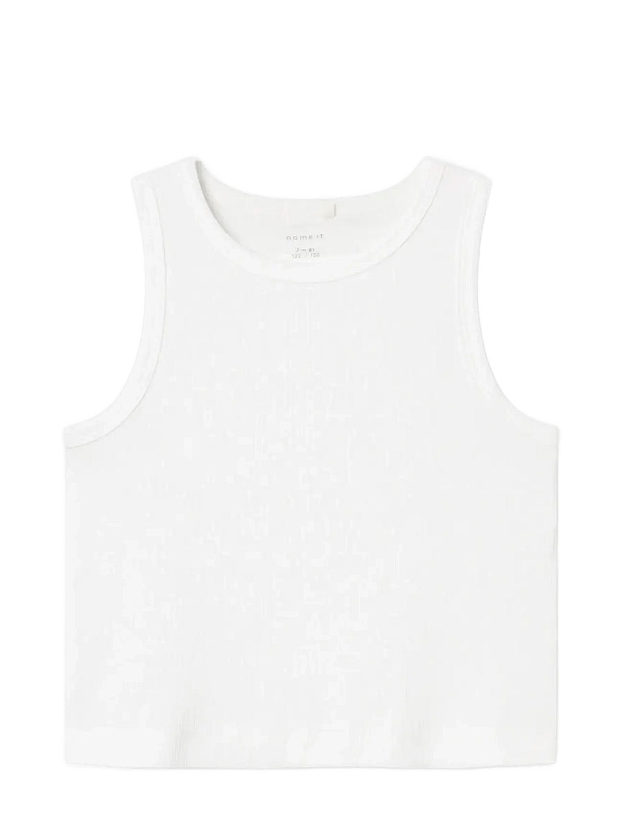name it - NKFNAKAL SL CROP TOP NOOS - tanktops - bright white - 1