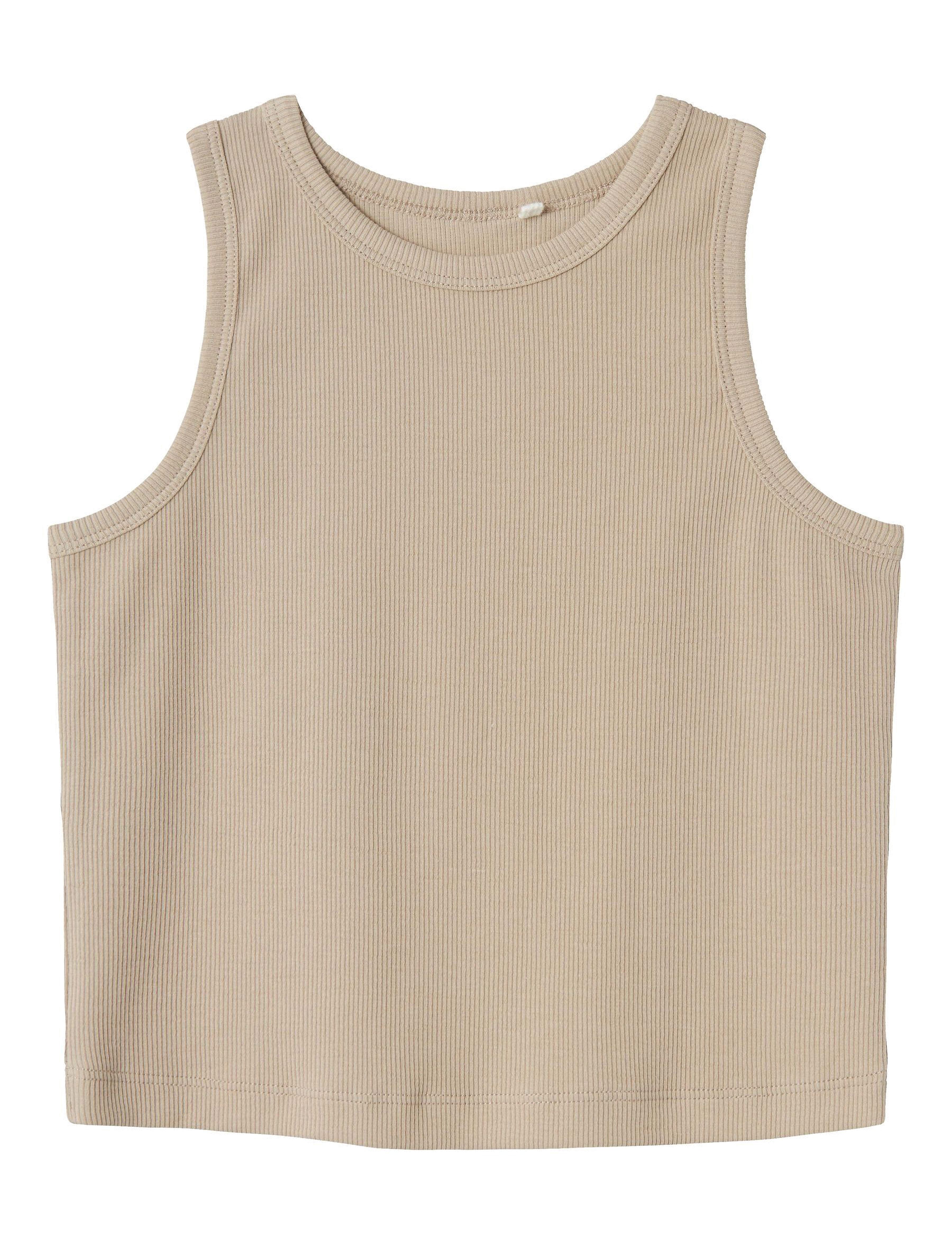 name it NKFNAKAL SL SHORT TOP NOOS - Kleidung - PURE CASHMERE / beige