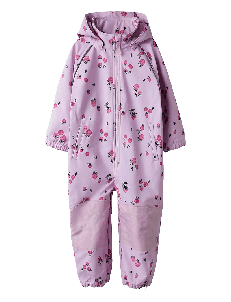 name it - NMFALFA08 SOFTSHELL SUIT AOP 1FO NOOS - softshell-overalls - winsome orchid - 0