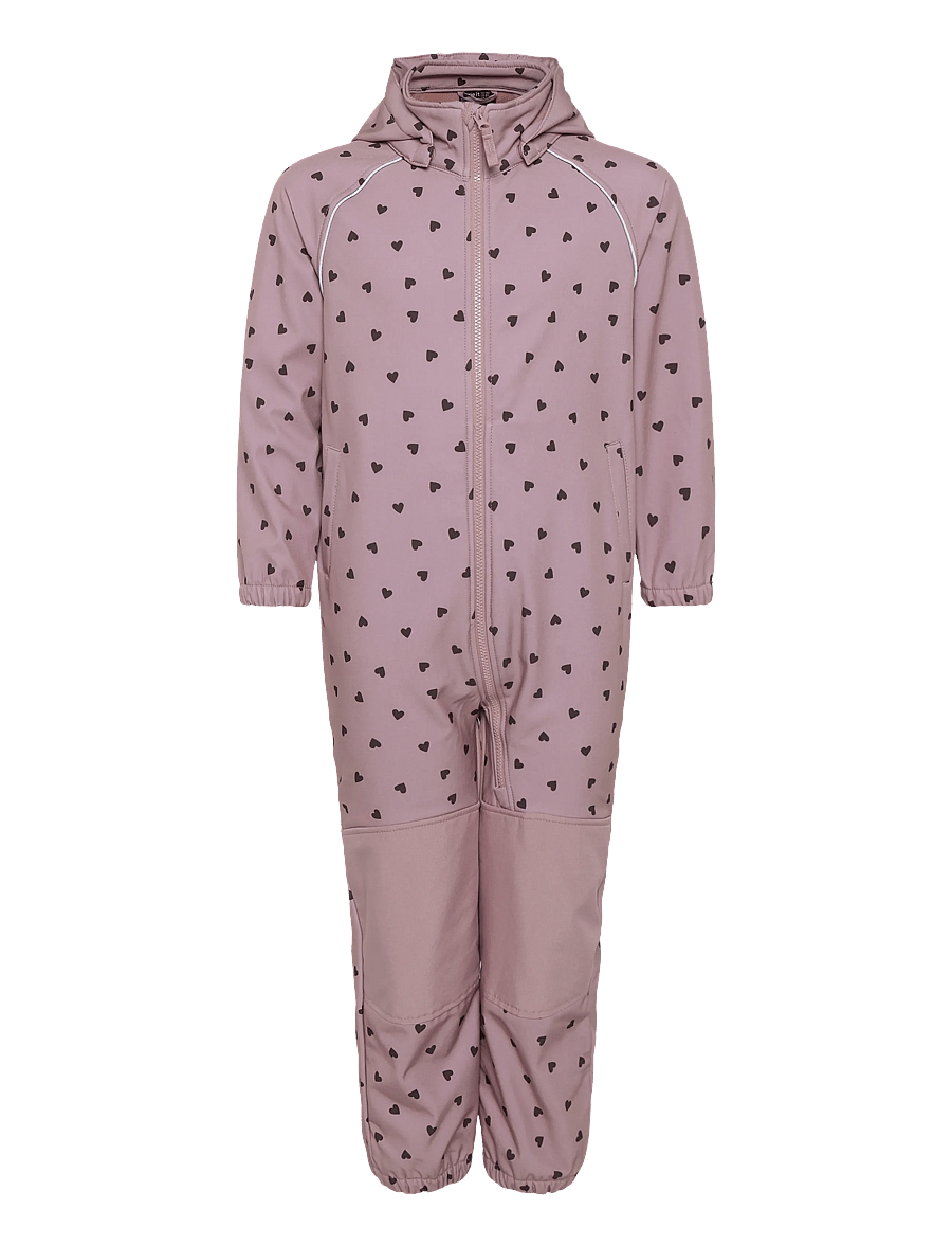 name it - NMFALFA08 SOFTSHELL SUIT AOP 1FO NOOS - softshell-kombed - woodrose - 0