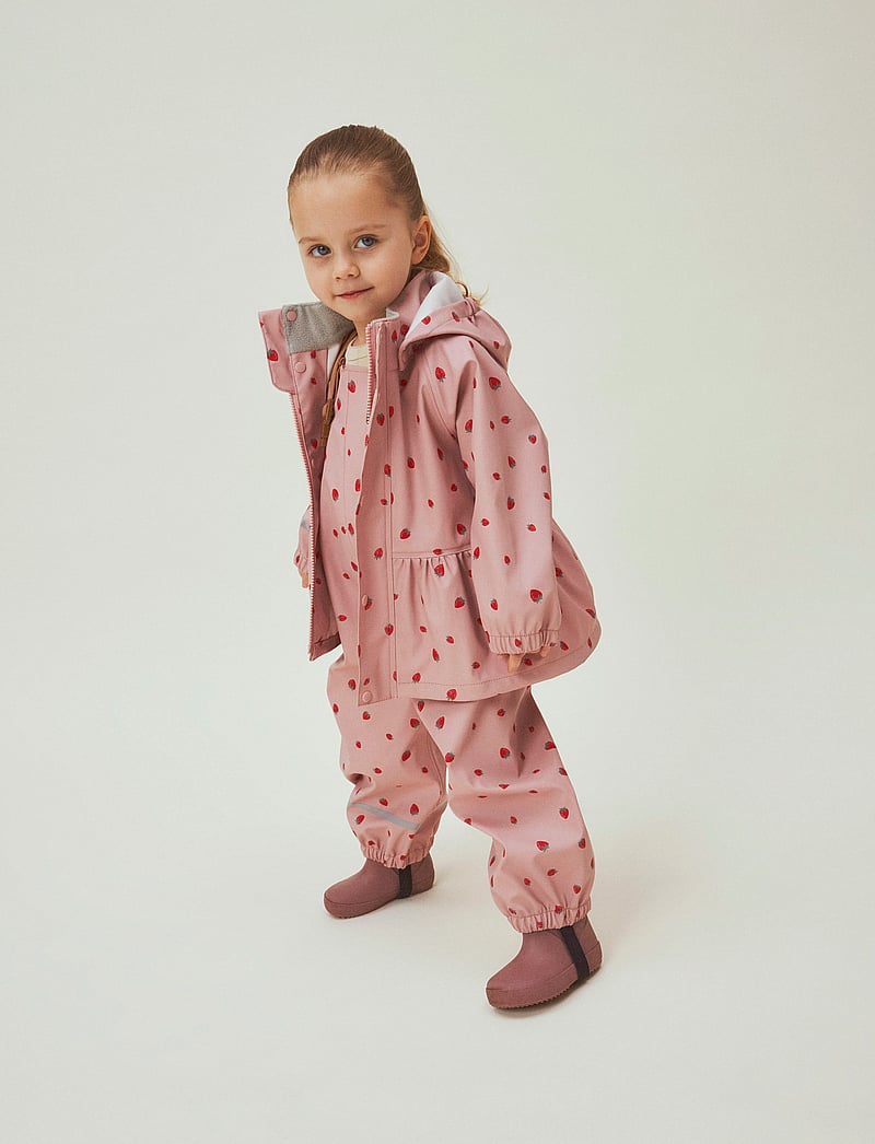 name it - NMFDRY10 RAIN SET AOP FO - regnställ - pale mauve - 1