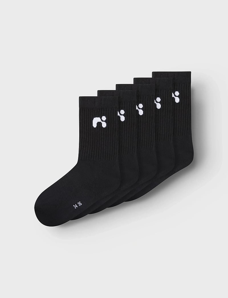 name it - NKNLARIS 5P SOCK NOOS - sokker - black - 0