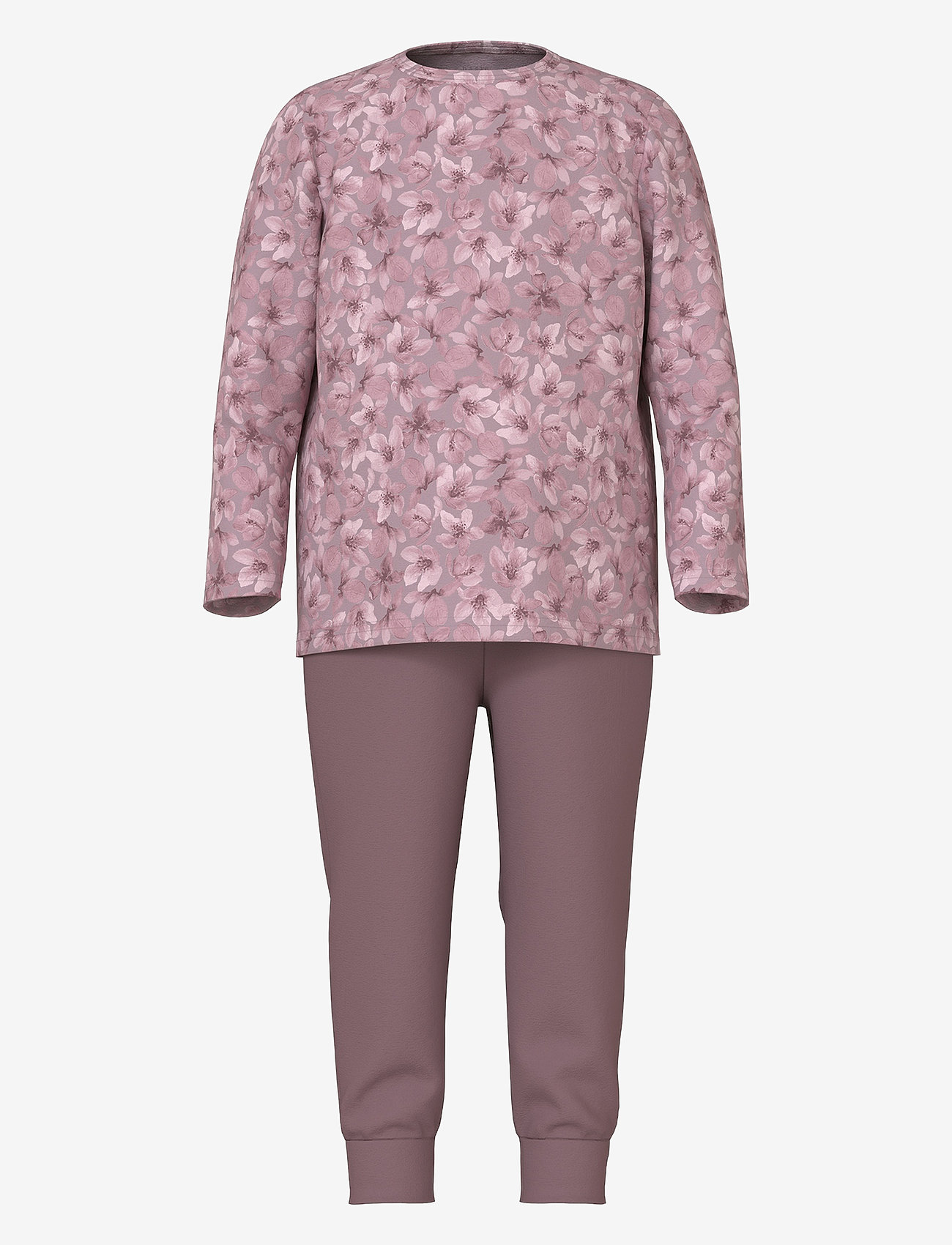 name it - NMFNIGHTSET MAUVE FLOWER NOOS - pyjamasset - mauve shadows - 0