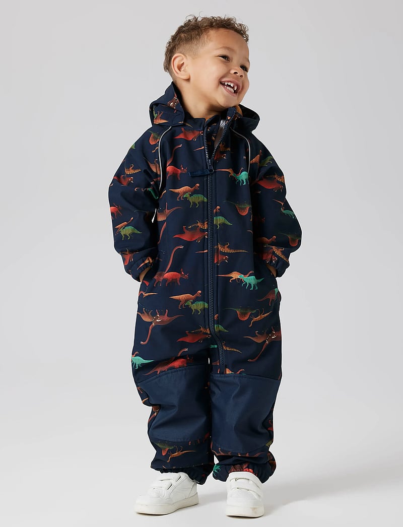 name it - NMMALFA08 SOFTSHELL SUIT AOP 1FO NOOS - combinaisons softshell - dark sapphire - 2