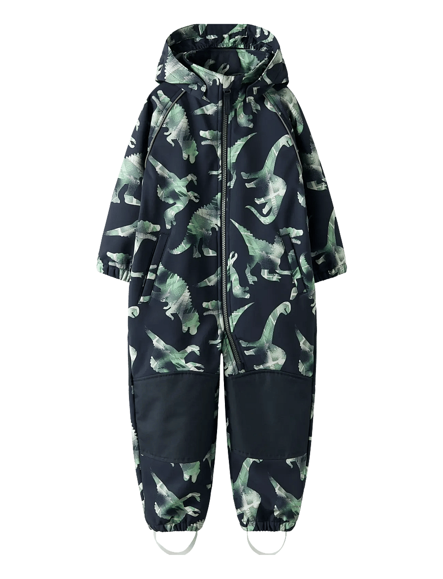 name it - NMMALFA08 SOFTSHELL SUIT AOP 1FO NOOS - softshell kombinezoni - dark sapphire - 0
