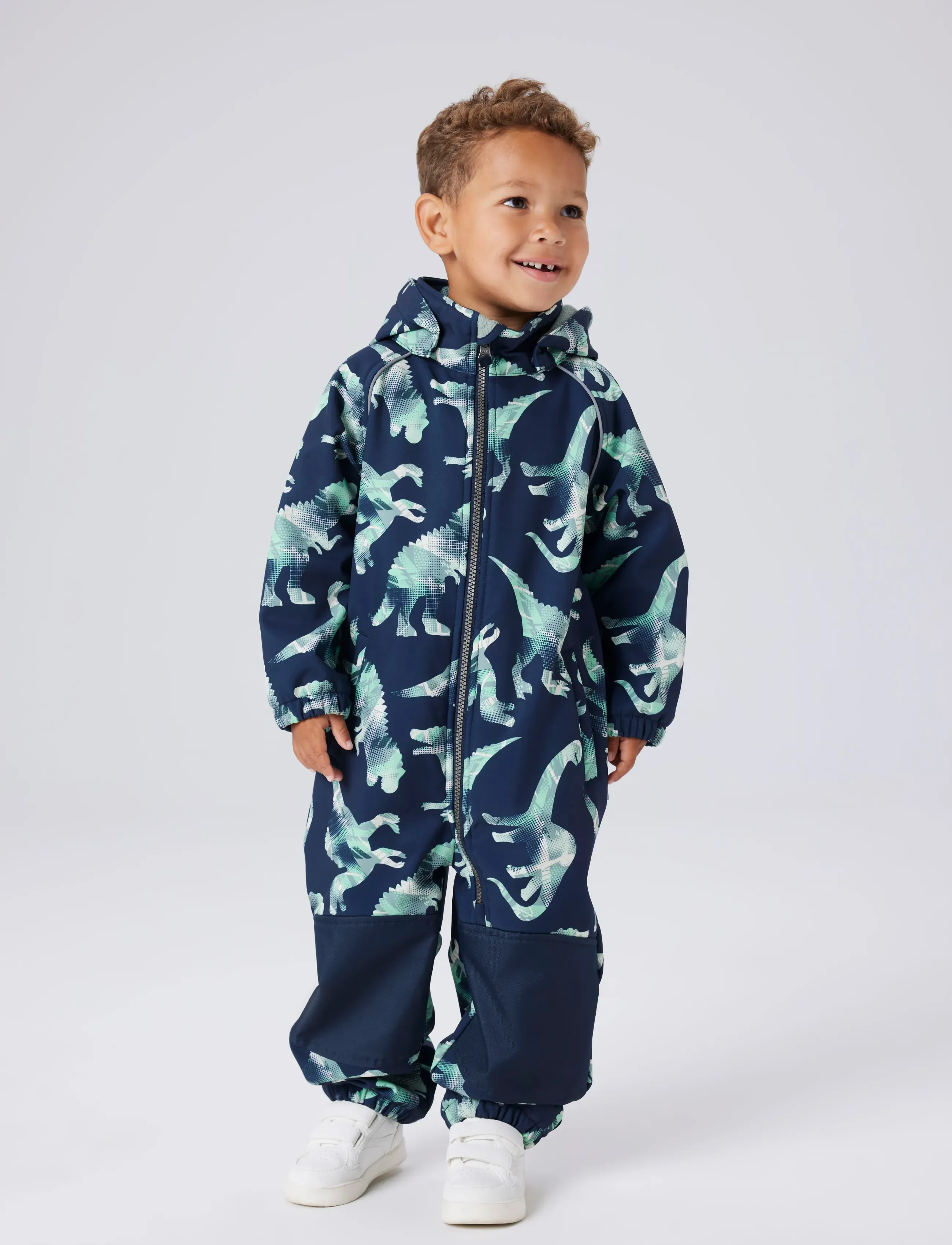 name it - NMMALFA08 SOFTSHELL SUIT AOP 1FO NOOS - softshell coveralls - dark sapphire - 4