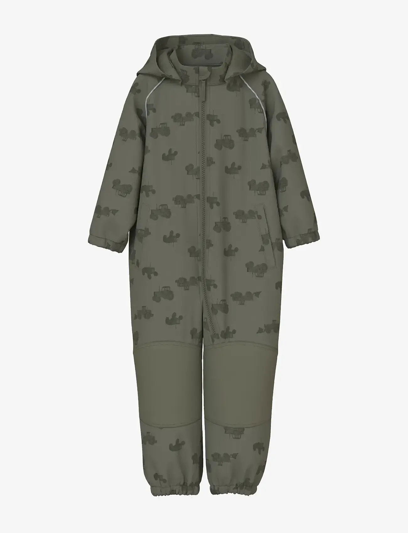 name it - NMMALFA08 SOFTSHELL SUIT AOP 1FO NOOS - softshell-haalarit - dusty olive - 1