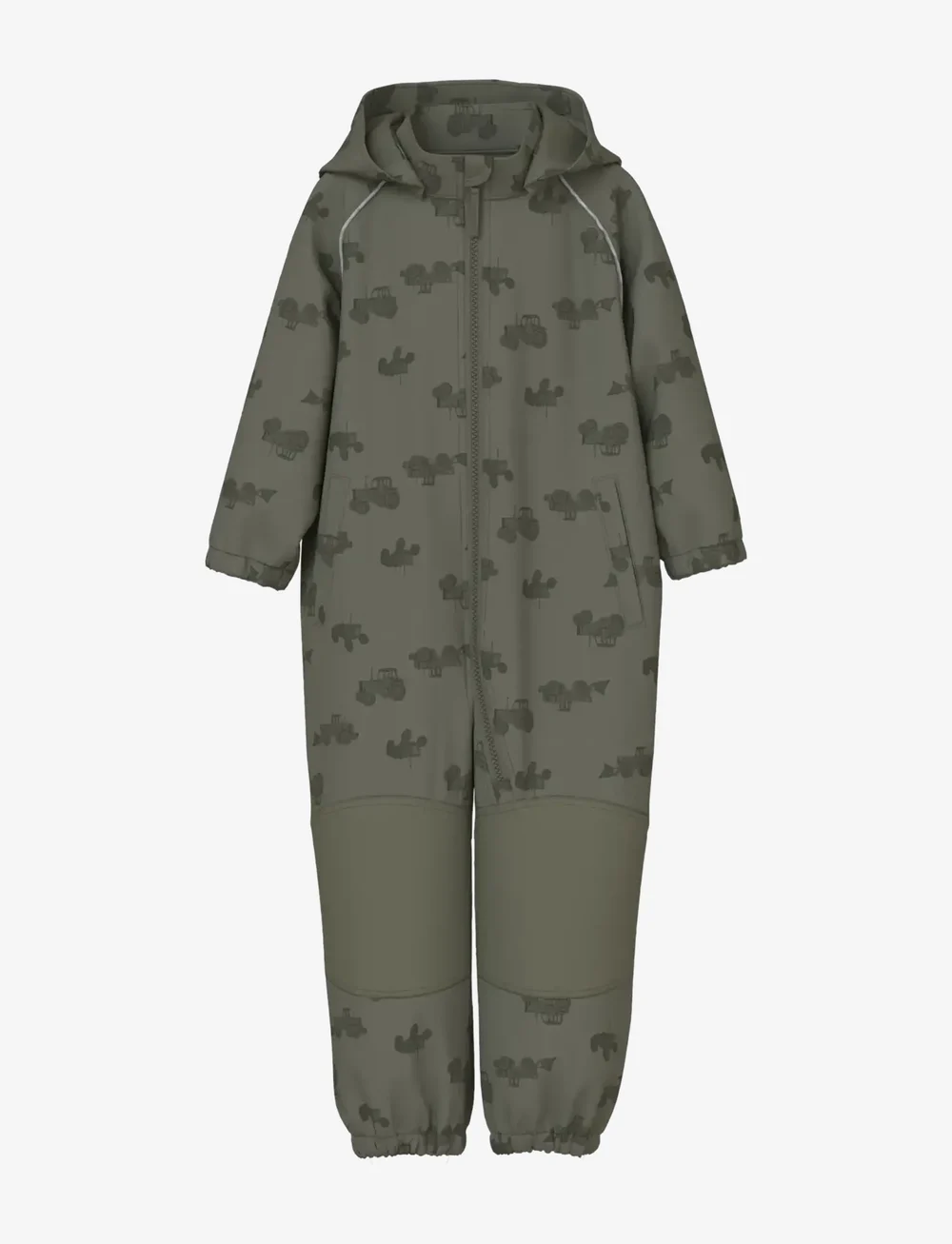 name it - NMMALFA08 SOFTSHELL SUIT AOP 1FO NOOS - softshell-overalls - dusty olive - 1