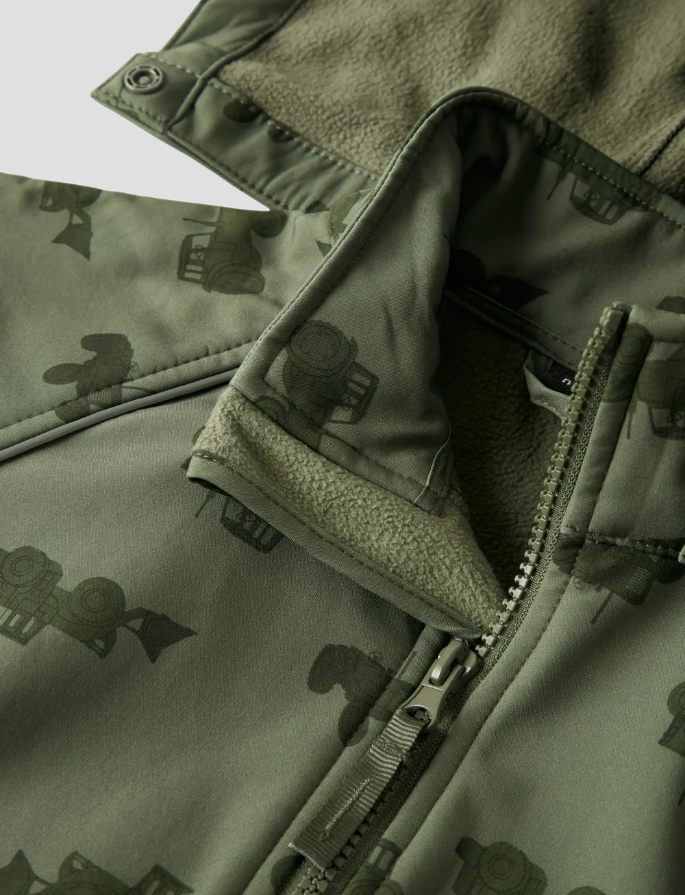 name it - NMMALFA08 SOFTSHELL SUIT AOP 1FO NOOS - softshell-overalls - dusty olive - 3