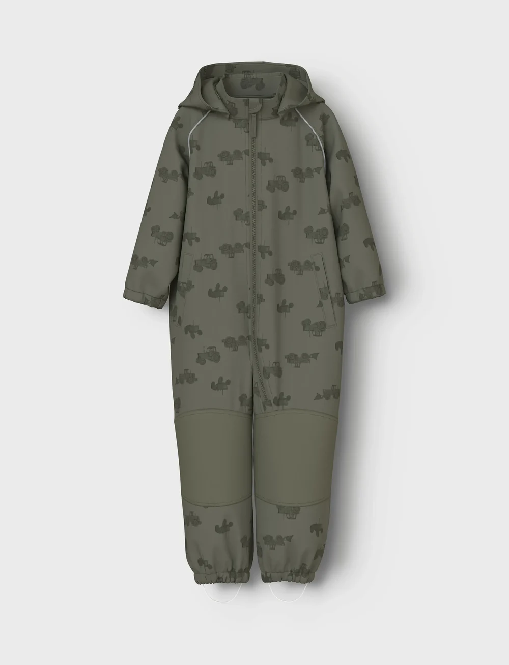 name it - NMMALFA08 SOFTSHELL SUIT AOP 1FO NOOS - softshell-overalls - dusty olive - 4