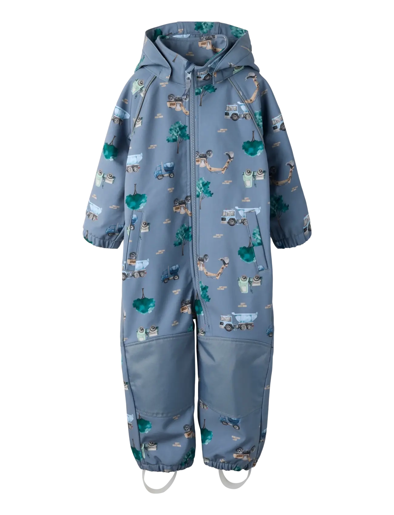 name it NMMALFA08 SOFTSHELL SUIT AOP 1FO NOOS - Softshelloveraller - FLINT STONE / blue