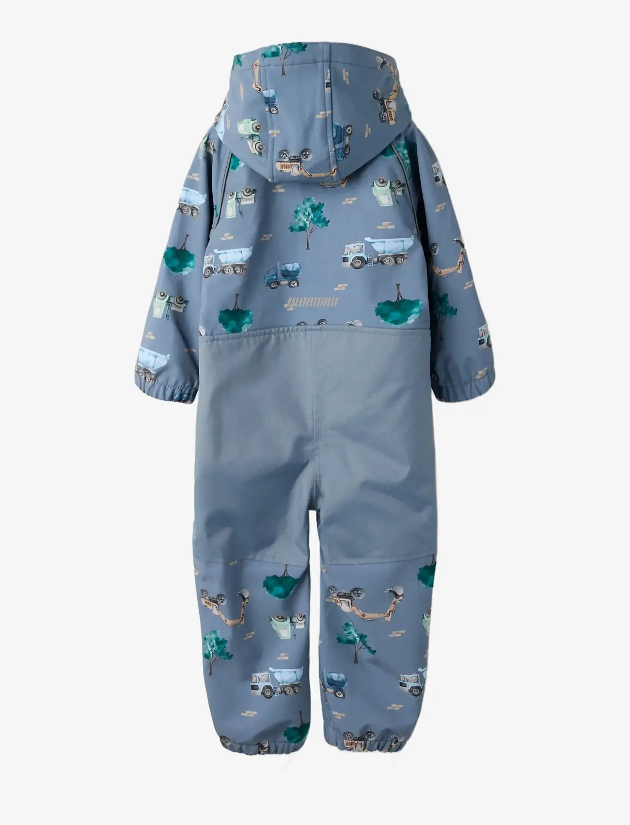 name it - NMMALFA08 SOFTSHELL SUIT AOP 1FO NOOS - softshell-overalls - flint stone - 1
