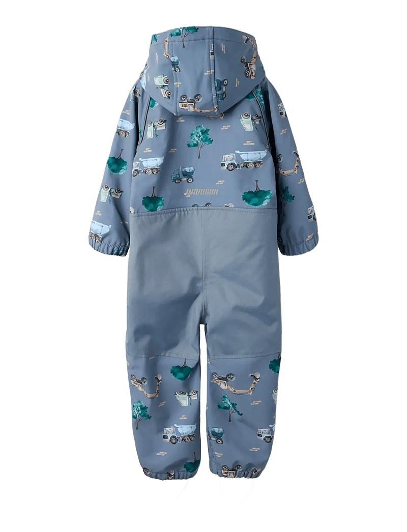 name it - NMMALFA08 SOFTSHELL SUIT AOP 1FO NOOS - softshell-overalls - flint stone - 1