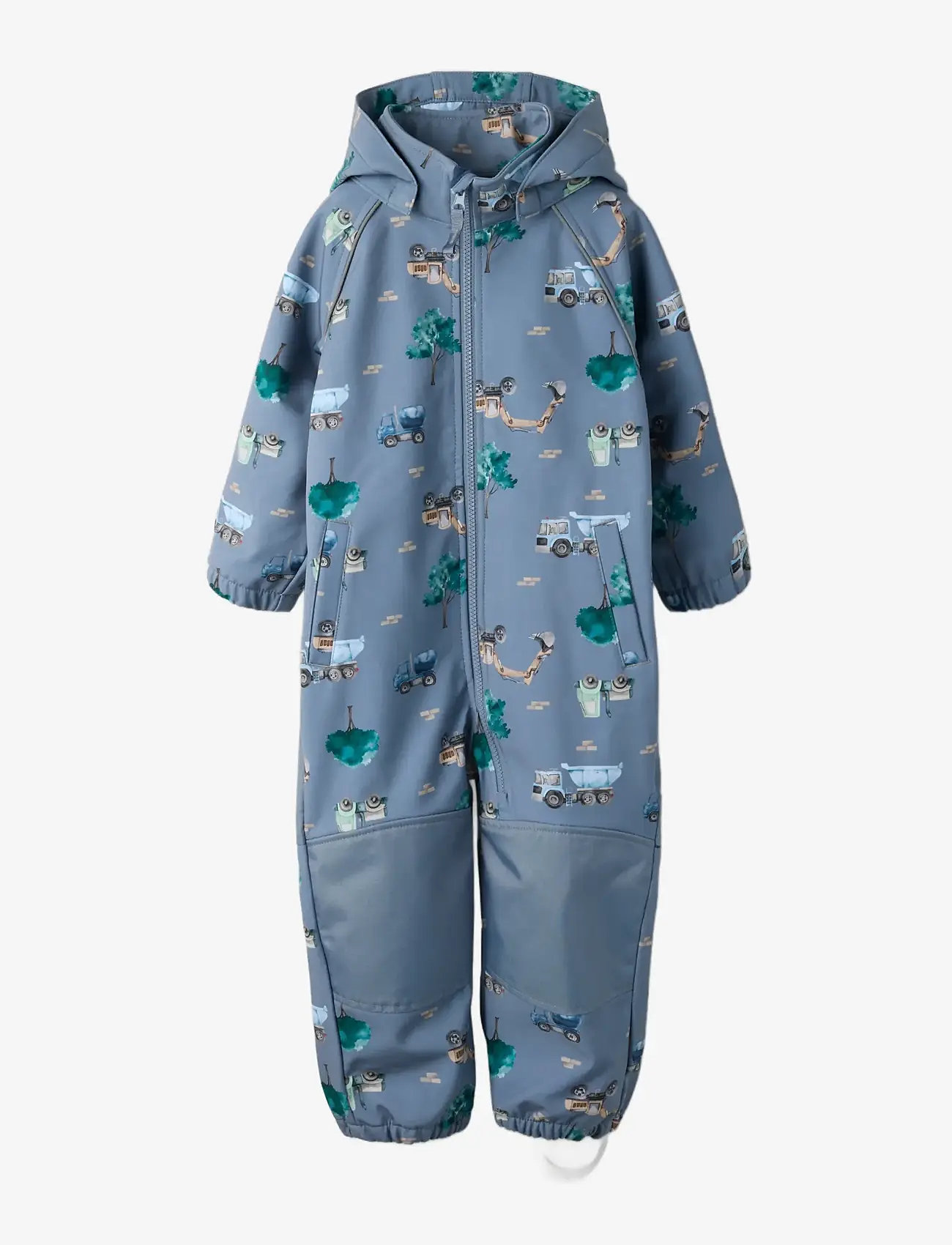 name it - NMMALFA08 SOFTSHELL SUIT AOP 1FO NOOS - softshell-overalls - flint stone - 2