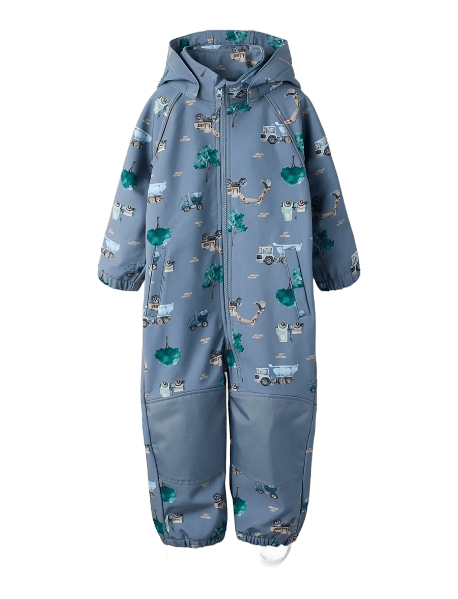 name it - NMMALFA08 SOFTSHELL SUIT AOP 1FO NOOS - softshell dragter - flint stone - 2