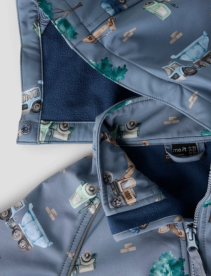 name it - NMMALFA08 SOFTSHELL SUIT AOP 1FO NOOS - softshell-overalls - flint stone - 3