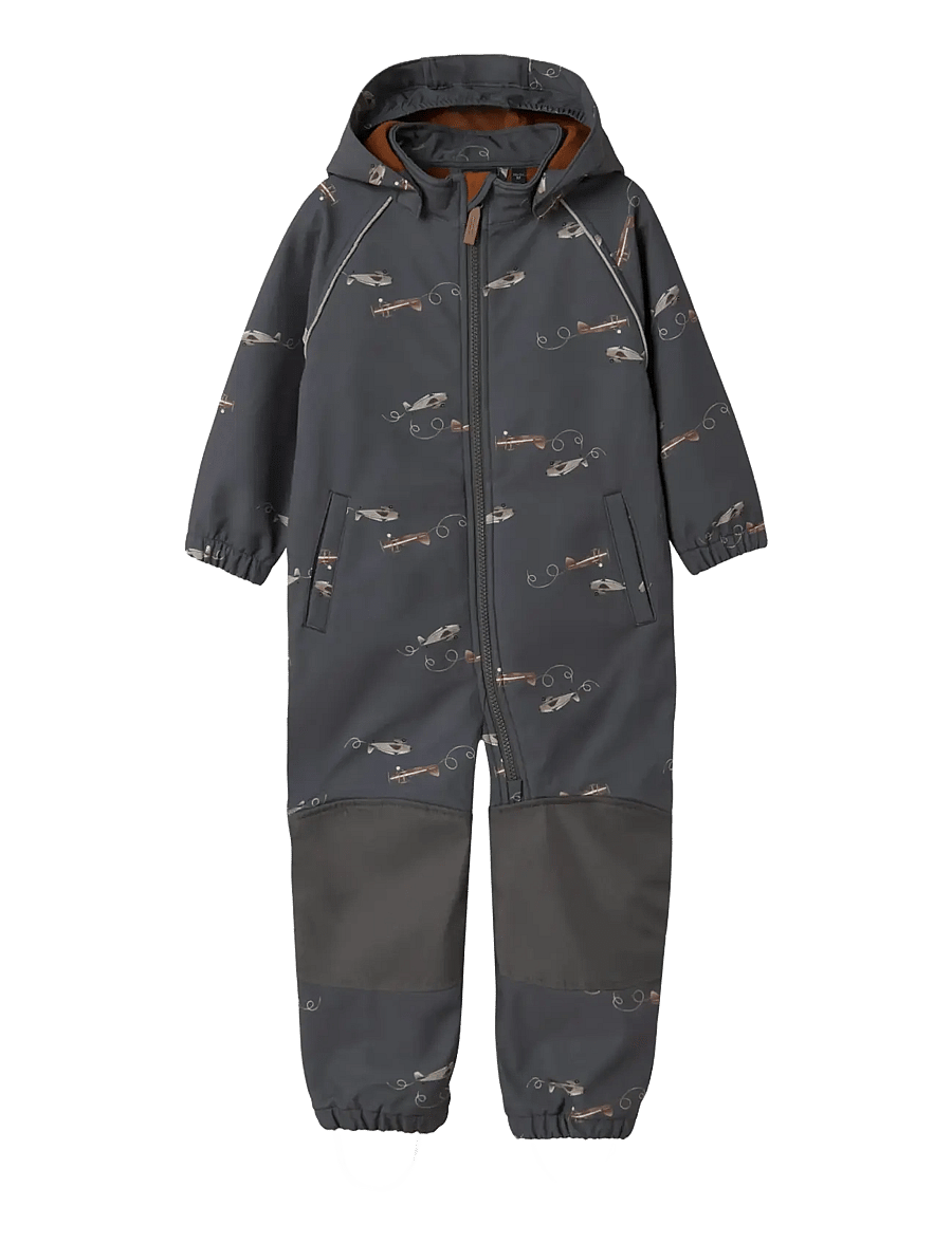 name it - NMMALFA08 SOFTSHELL SUIT AOP 1FO NOOS - softshell kombed - grey pinstripe - 0