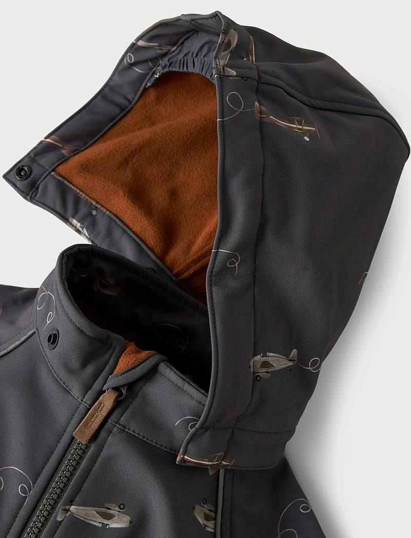 name it - NMMALFA08 SOFTSHELL SUIT AOP 1FO NOOS - softshell-overalls - grey pinstripe - 3