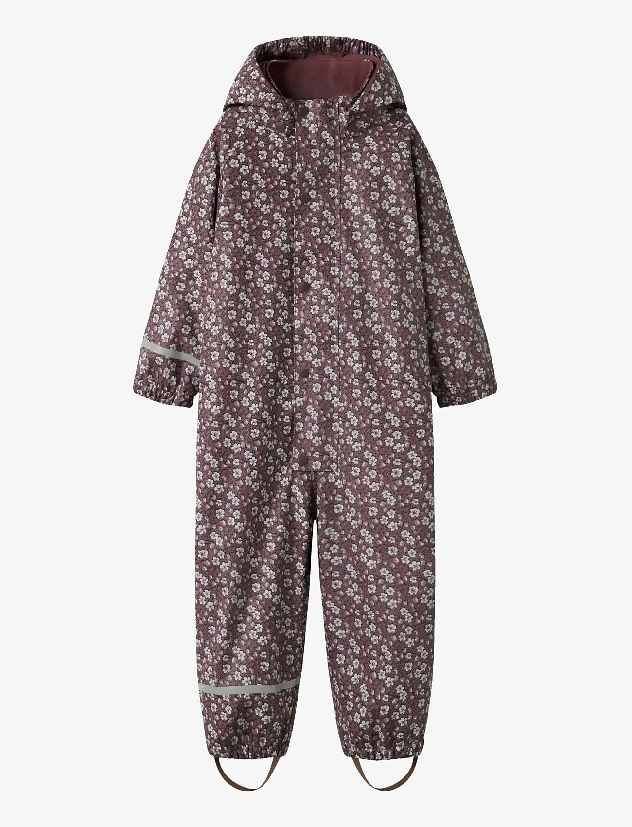 name it - NMFDRY10 RAIN SUIT FLEECE AOP FO - vihmariiete kombed - fig - 1