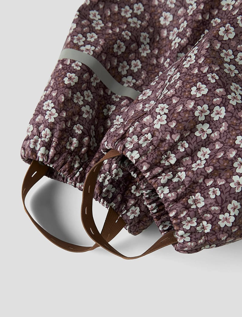 name it - NMFDRY10 RAIN SUIT FLEECE AOP FO - regnoveraller - fig - 0