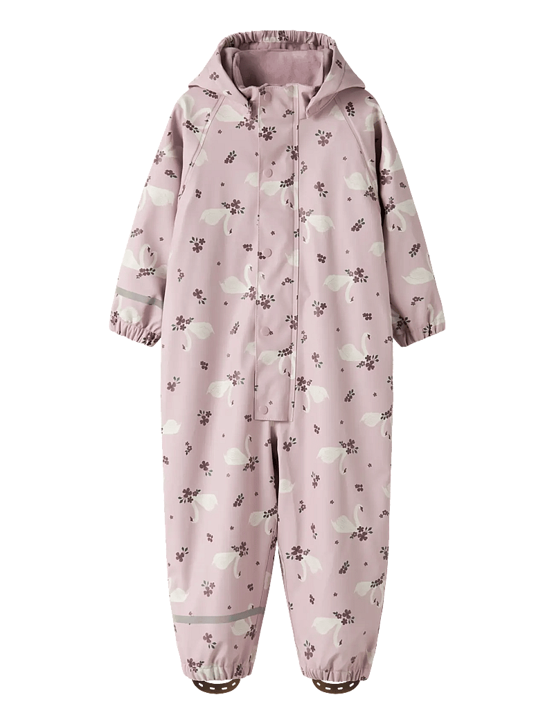 name it - NMFDRY10 RAIN SUIT FLEECE AOP FO - lietus valkā kombinezoni - keepsake lilac - 0