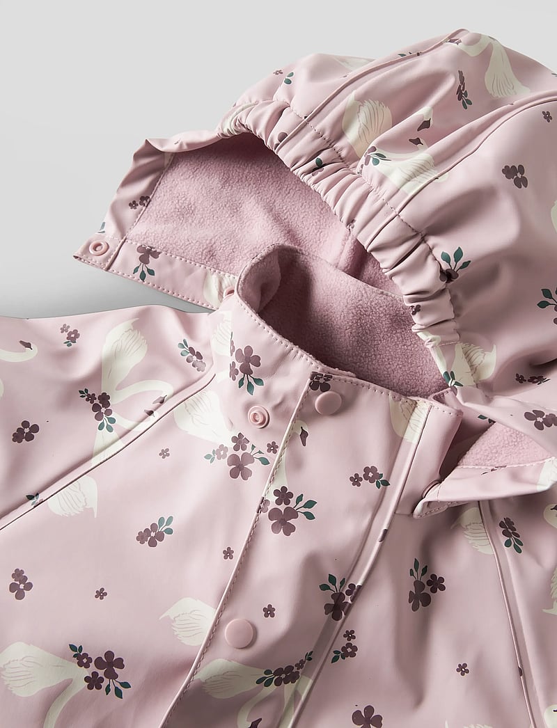 name it - NMFDRY10 RAIN SUIT FLEECE AOP FO - lietus valkā kombinezoni - keepsake lilac - 3