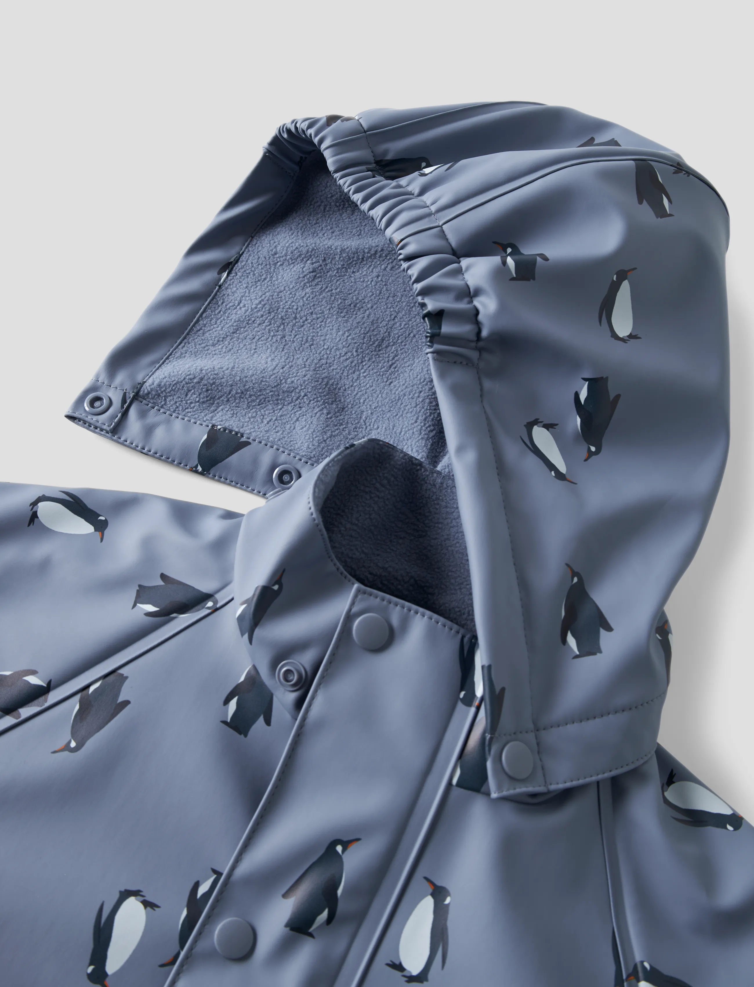 name it - NMMDRY10 RAIN SUIT FLEECE AOP FO - country blue - 2