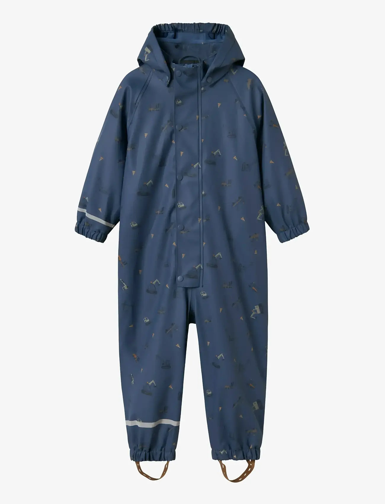 name it - NMMDRY10 RAIN SUIT FLEECE AOP FO - regenschutzanzüge - vintage indigo - 1