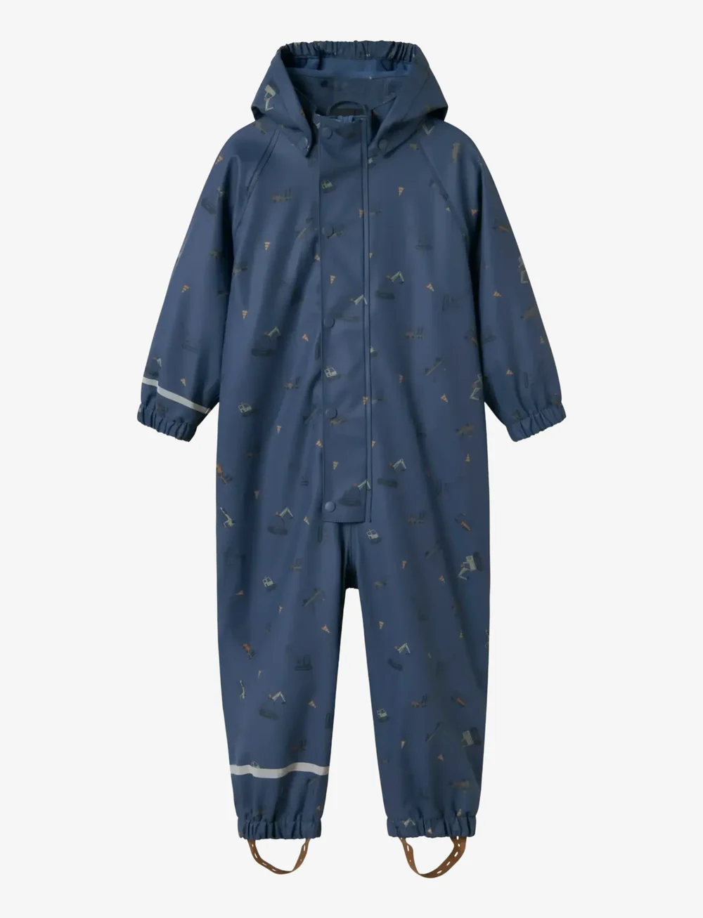 name it - NMMDRY10 RAIN SUIT FLEECE AOP FO - regenschutzanzüge - vintage indigo - 1