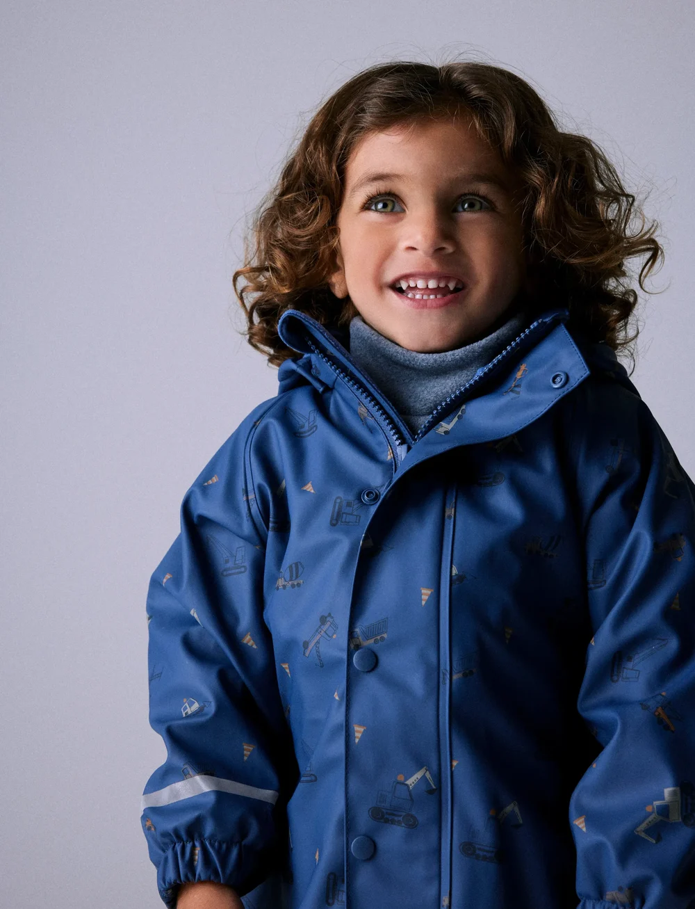 name it - NMMDRY10 RAIN SUIT FLEECE AOP FO - regenschutzanzüge - vintage indigo - 5