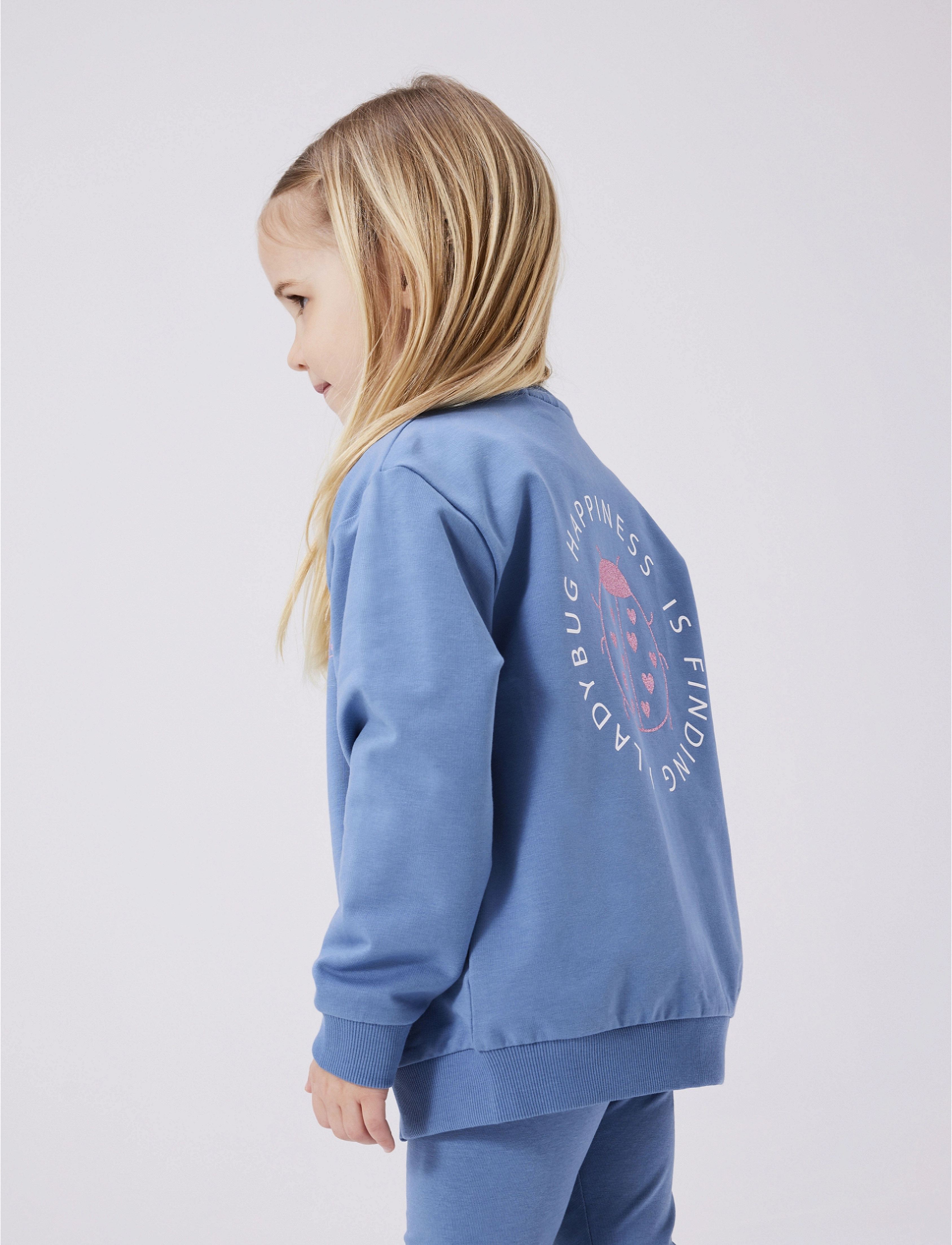 name it - NMFFLORENCA LS NREG SWE CARD UNB - coronet blue - 4