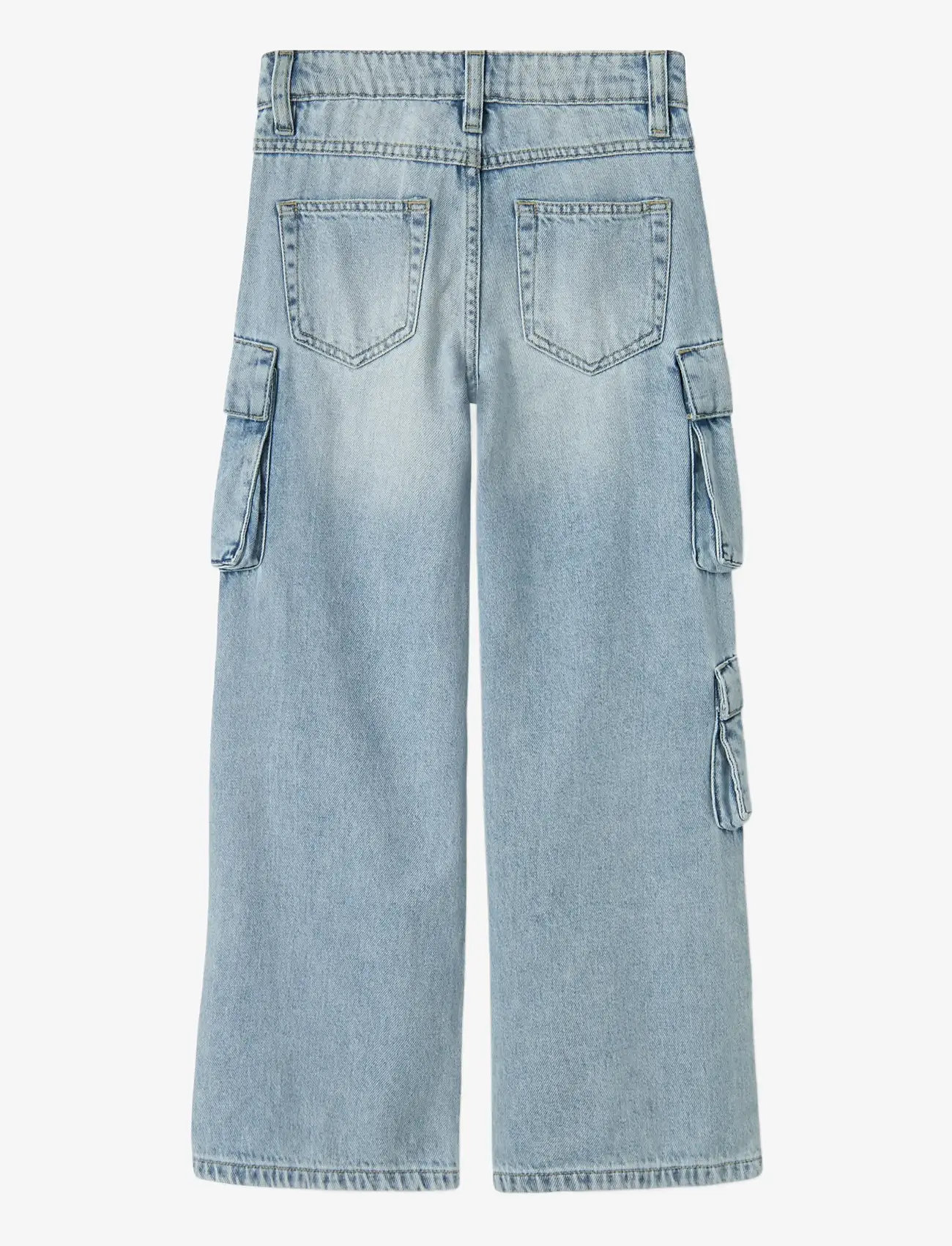 name it - NKFBELLA WIDE CARGO JEANS 8772-BE NOOS - laia säärega teksad - light blue bleached denim - 2
