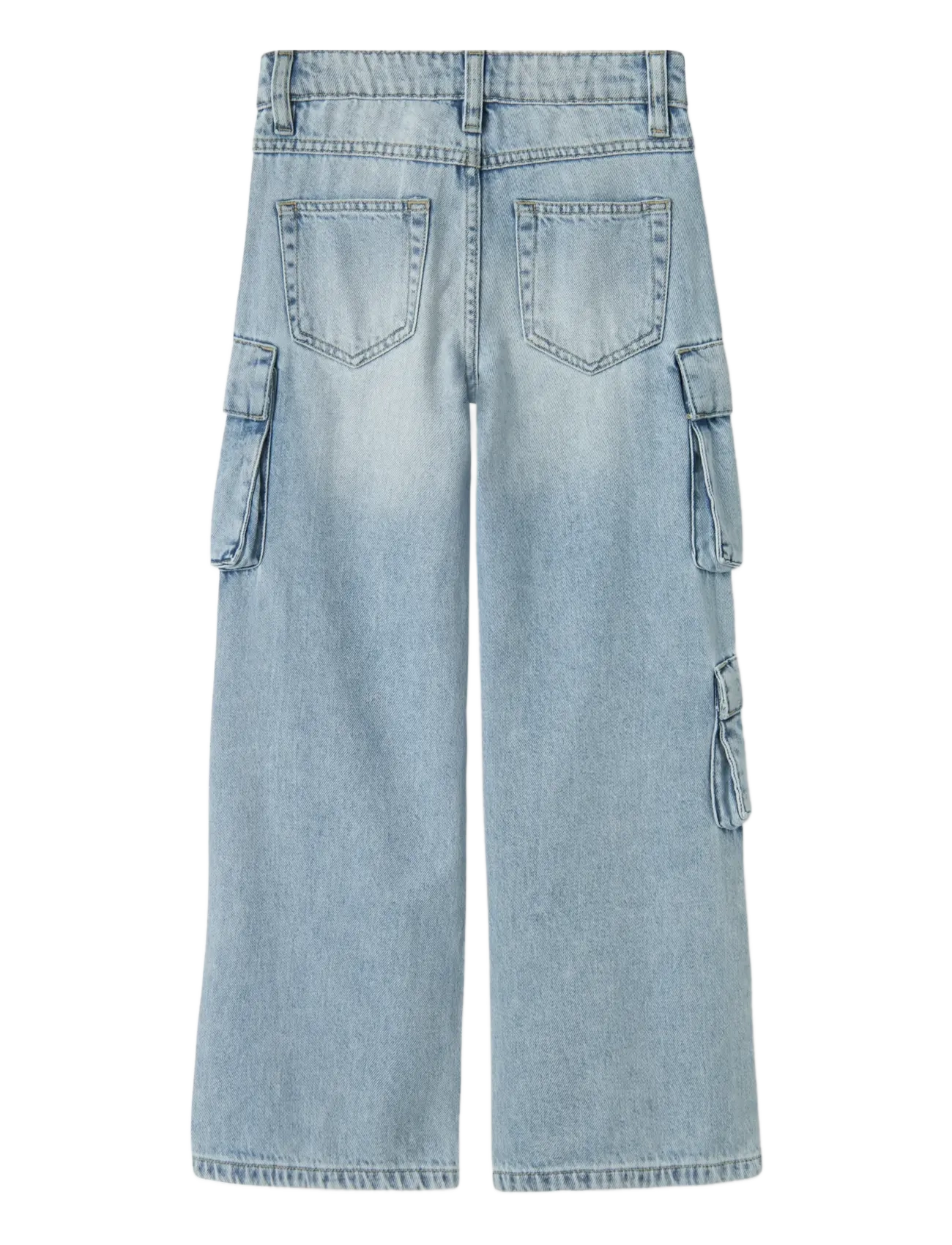 name it - NKFBELLA WIDE CARGO JEANS 8772-BE NOOS - hosen mit weitem bein - light blue bleached denim - 2