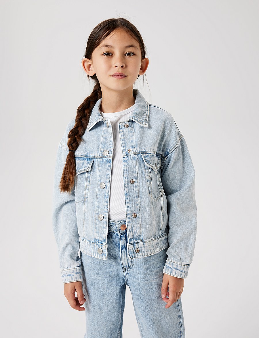 name it - NKFMILA DNM JACKET 8510-ZA NOOS - jeansjacken - light blue bleached denim - 3