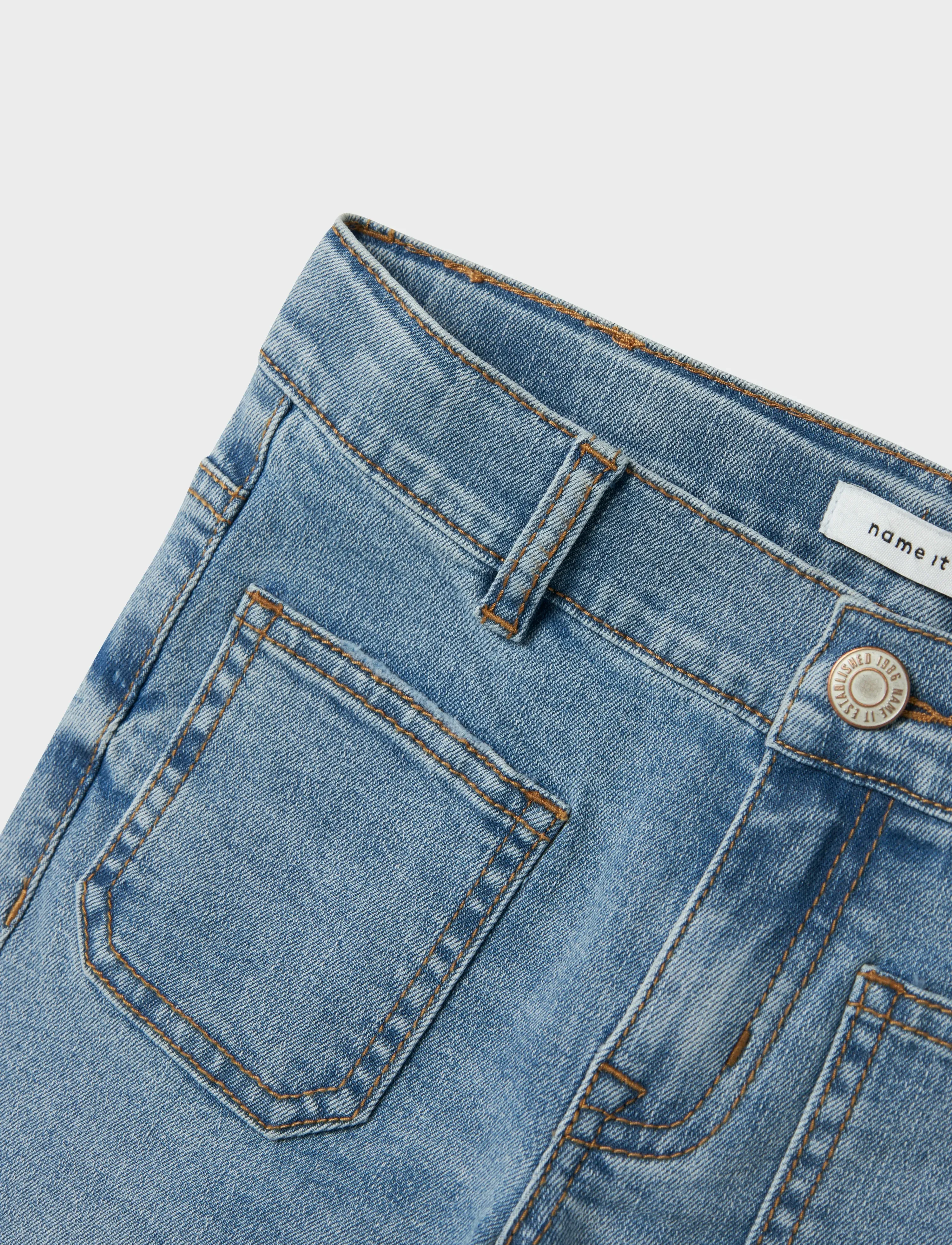 name it - NKFPOLLY SKINNY BOOT JEANS 7563-QT K - alt laienevad teksad - light blue denim - 4