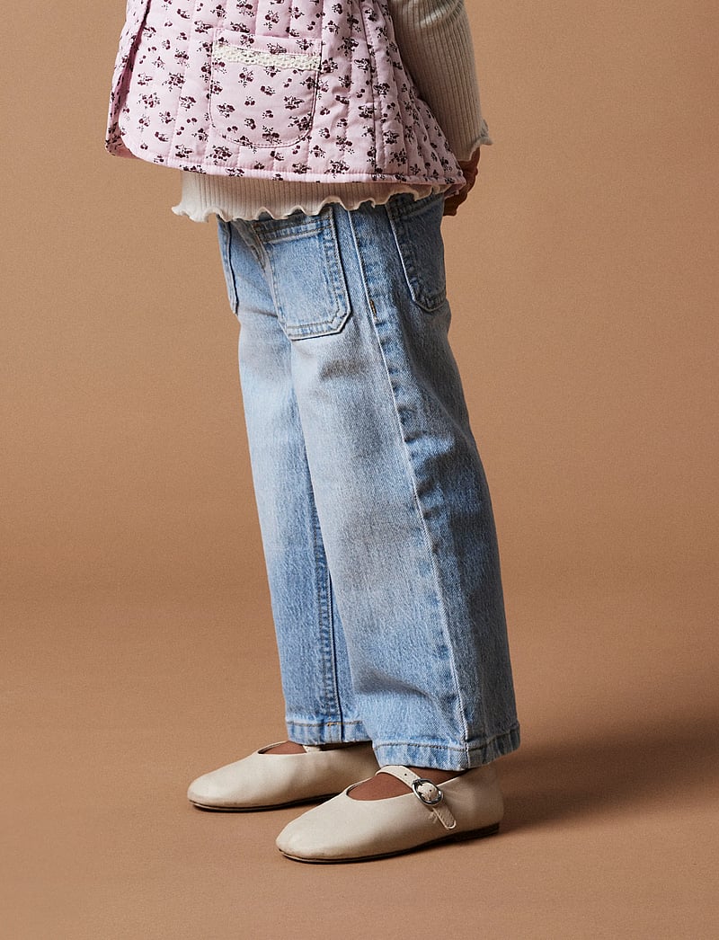 name it - NMFSALLI WIDE JEANS 5394-TK T - brede jeans - light blue denim - 4