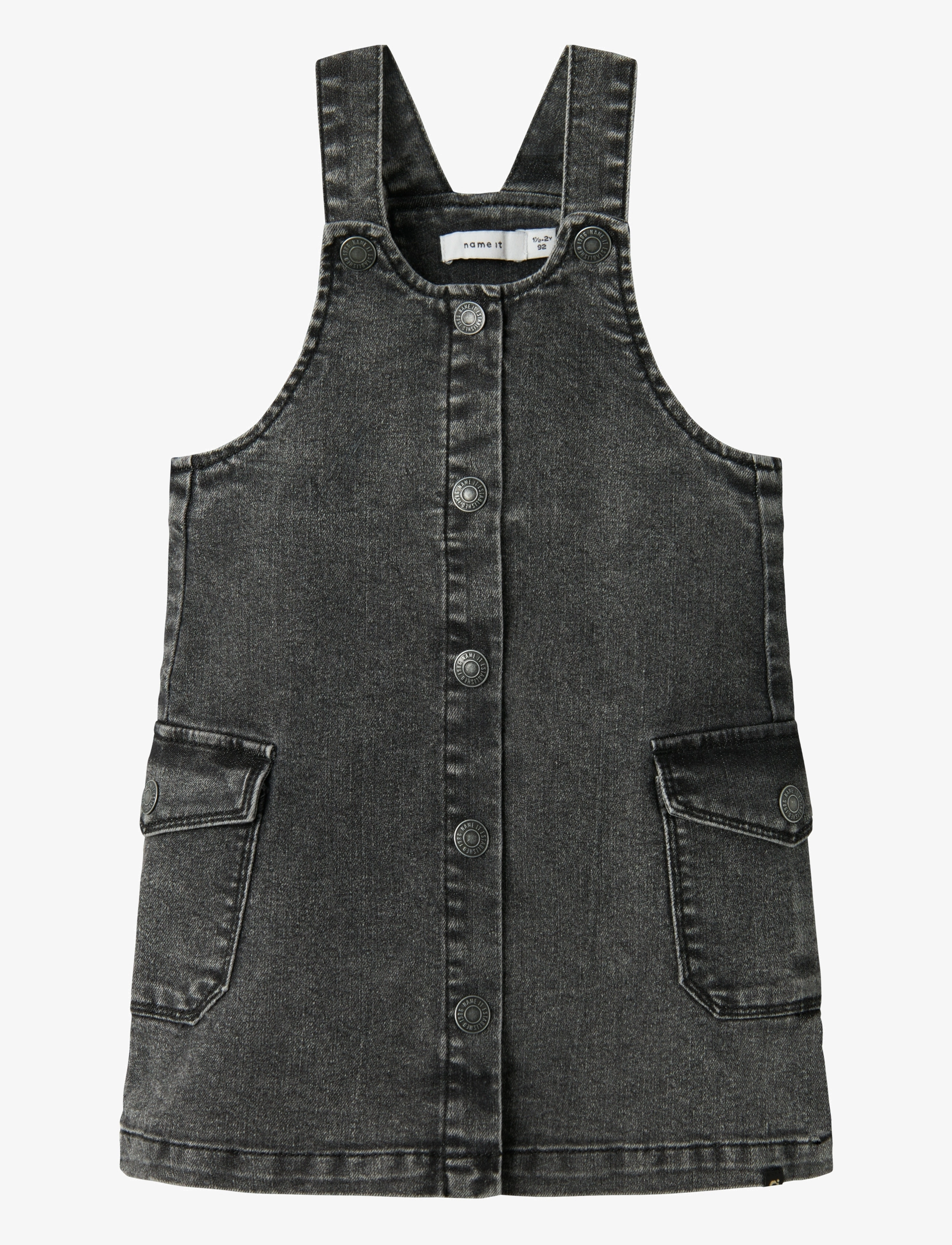 name it Nmfjessie Dnm Spencer 9447-Ft B, 86, Dresses, Grau - Dungaree Dress, Kinder