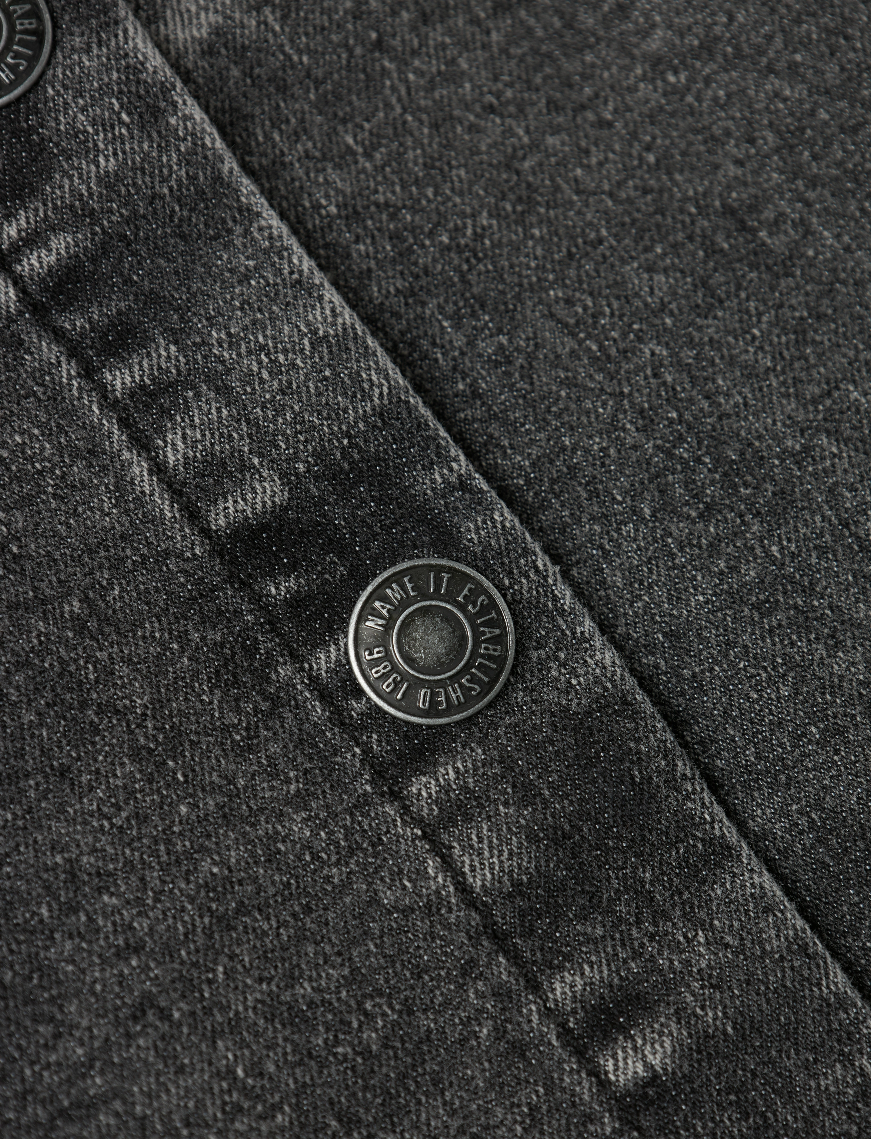 name it - NMFJESSIE DNM SPENCER 9447-FT B - overgooier - dark grey denim - 2