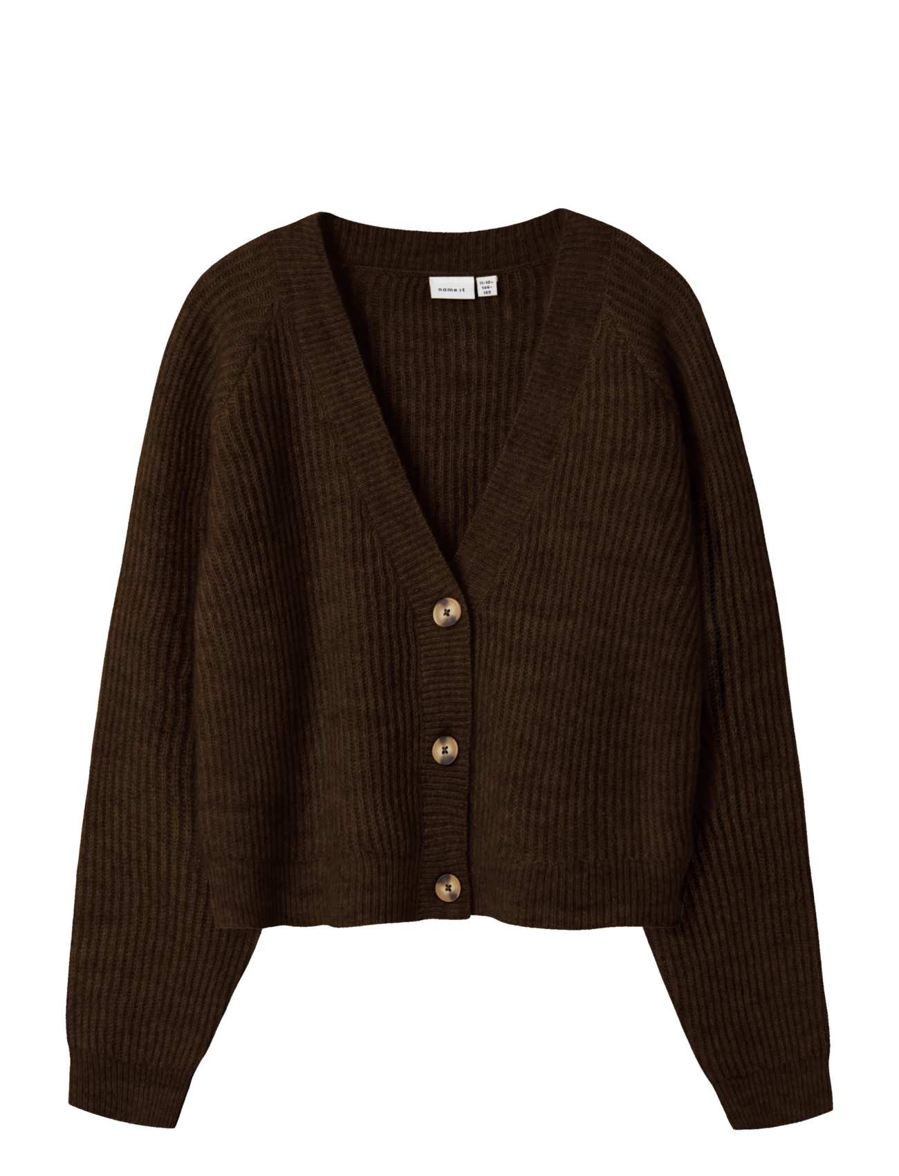 name it NKFHOLLY BOXY SHORT KNIT CARD NOOS - Kardiganid - CHOCOLATE PLUM / brown