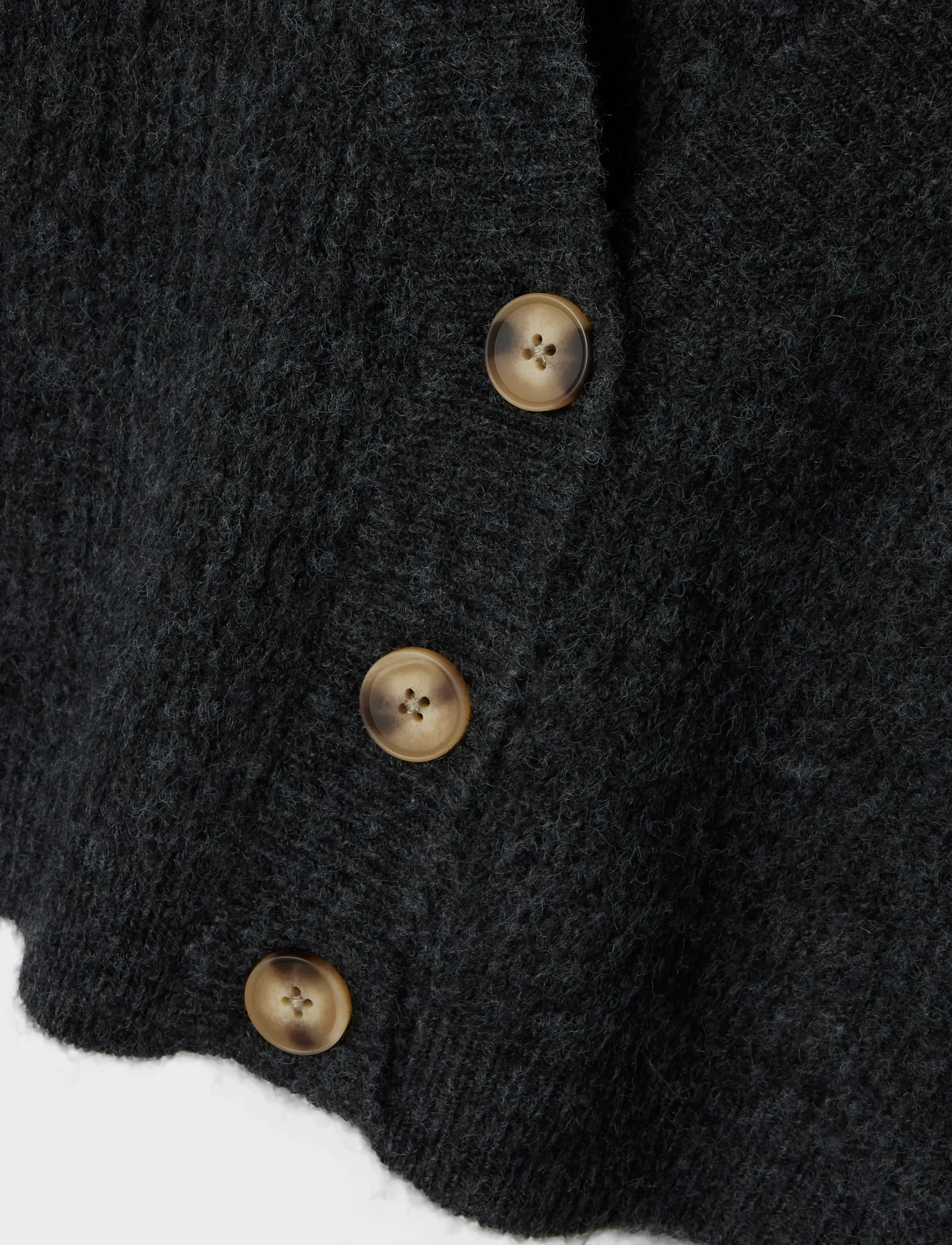 name it - NKFHOLLY BOXY SHORT KNIT CARD NOOS - gebreide vesten - dark grey melange - 4