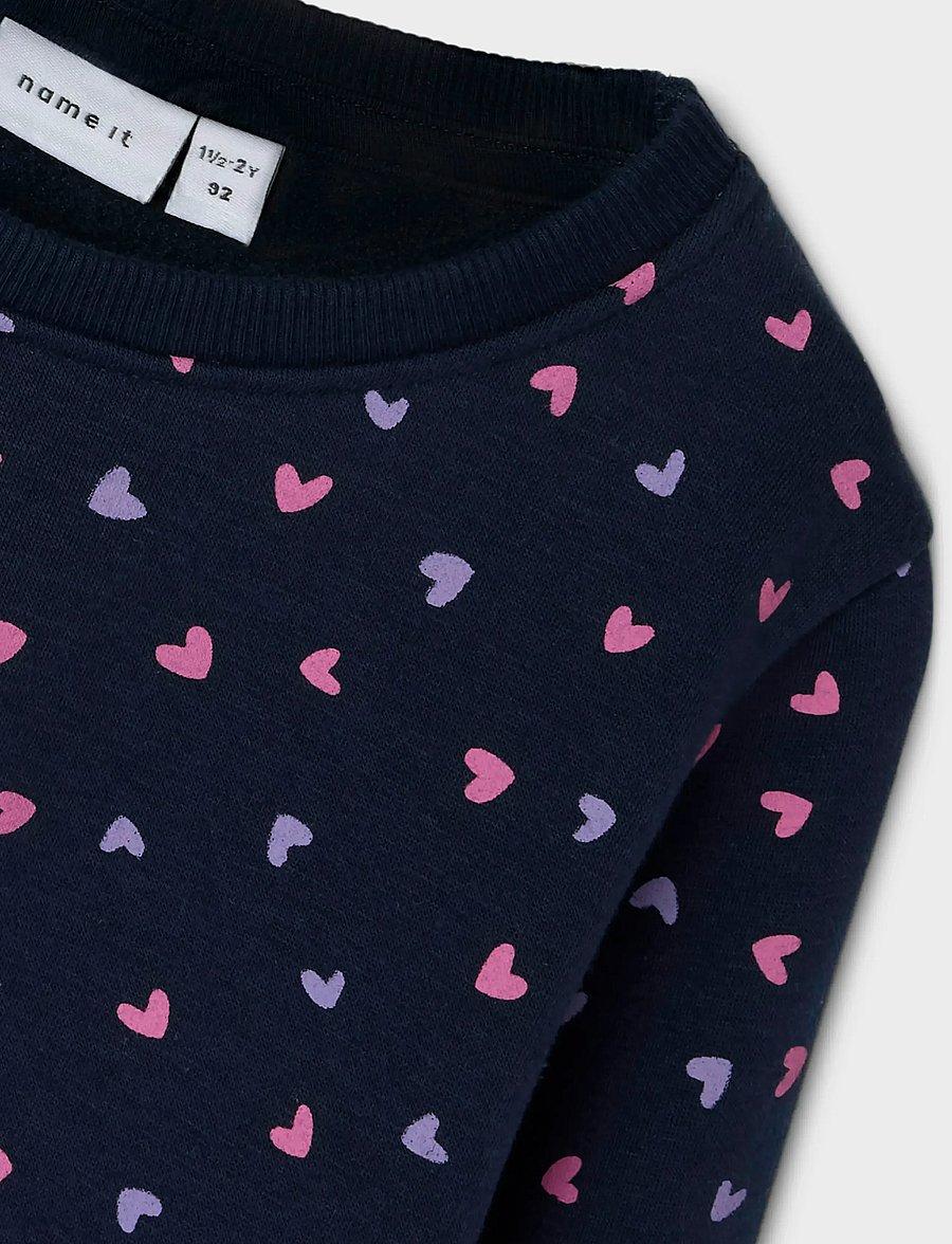 name it - NMFDAVINA LS SWEAT FLEECE BRU NOOS - sweat-shirt - dark sapphire - 2