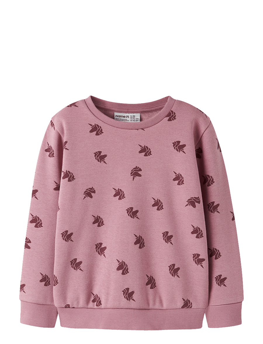 name it - NMFDAVINA LS SWEAT FLEECE BRU NOOS - sweatshirts - lilas - 0