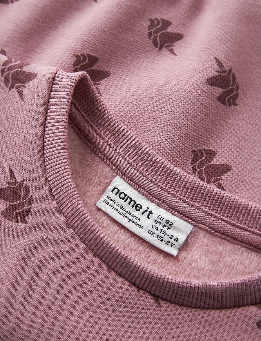 name it - NMFDAVINA LS SWEAT FLEECE BRU NOOS - sweatshirts - lilas - 3