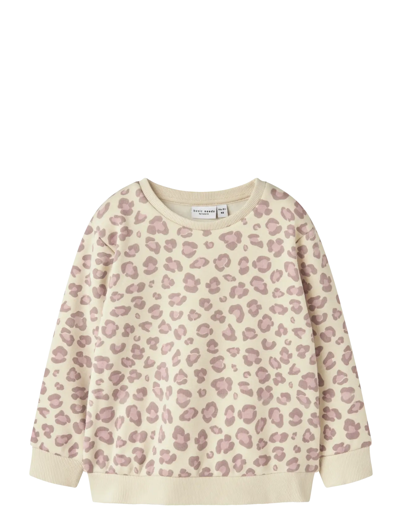 name it NMFDAVINA LS SWEAT FLEECE BRU NOOS - Oberteile - SUMMER SAND / cream