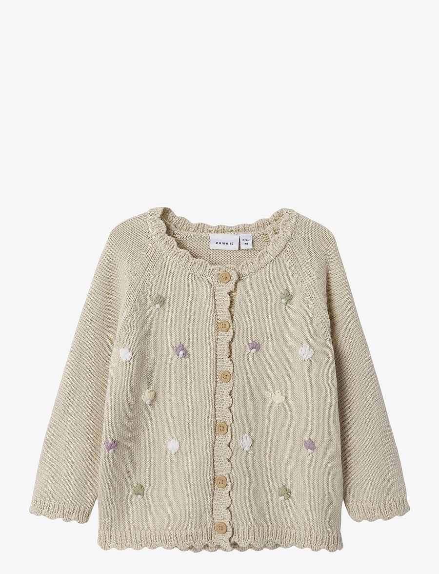 name it - NBFBILILI LS KNIT CARD - summer sand - 0